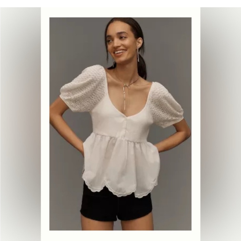 NEW! MAEVE OPEN-BACK BABYDOLL SWEATER TOP